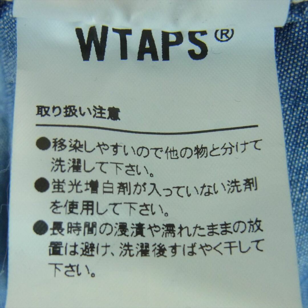 W)taps(ダブルタップス)のWTAPS ダブルタップス 172WVDT-SHM04 SEAGULL SHIRT CHAMBRAY シャンブレー ワーク 長袖 シャツ インディゴブルー系 1【美品】【中古】 メンズのトップス(シャツ)の商品写真