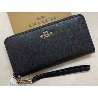 コーチ(COACH)の[新品未使用]✨COACH✨ラウンドファスナー長財布ストラップ付き(財布)