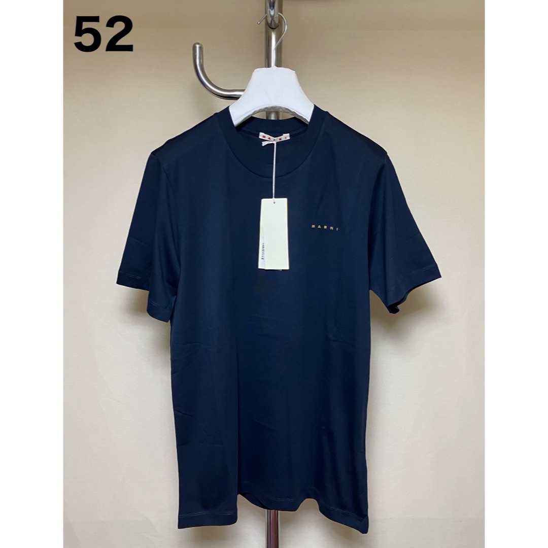新品 52 23aw MARNI 胸ミニロゴ Tシャツ ネイビー 6086 | フリマアプリ ラクマ
