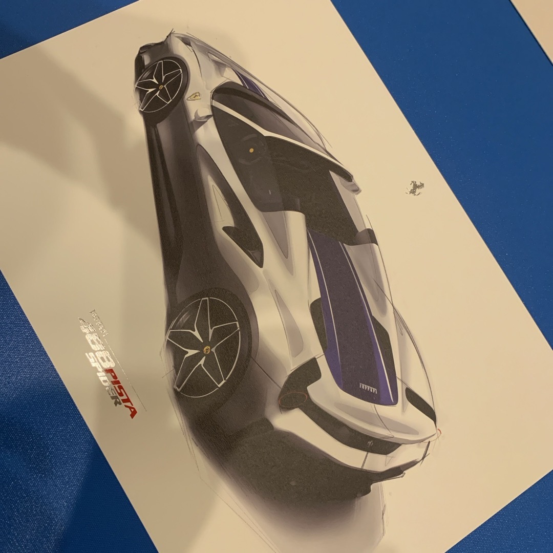Ferrari(フェラーリ)のフェラーリ488 PISTASPIDER リトグラフ エンタメ/ホビーの美術品/アンティーク(絵画/タペストリー)の商品写真