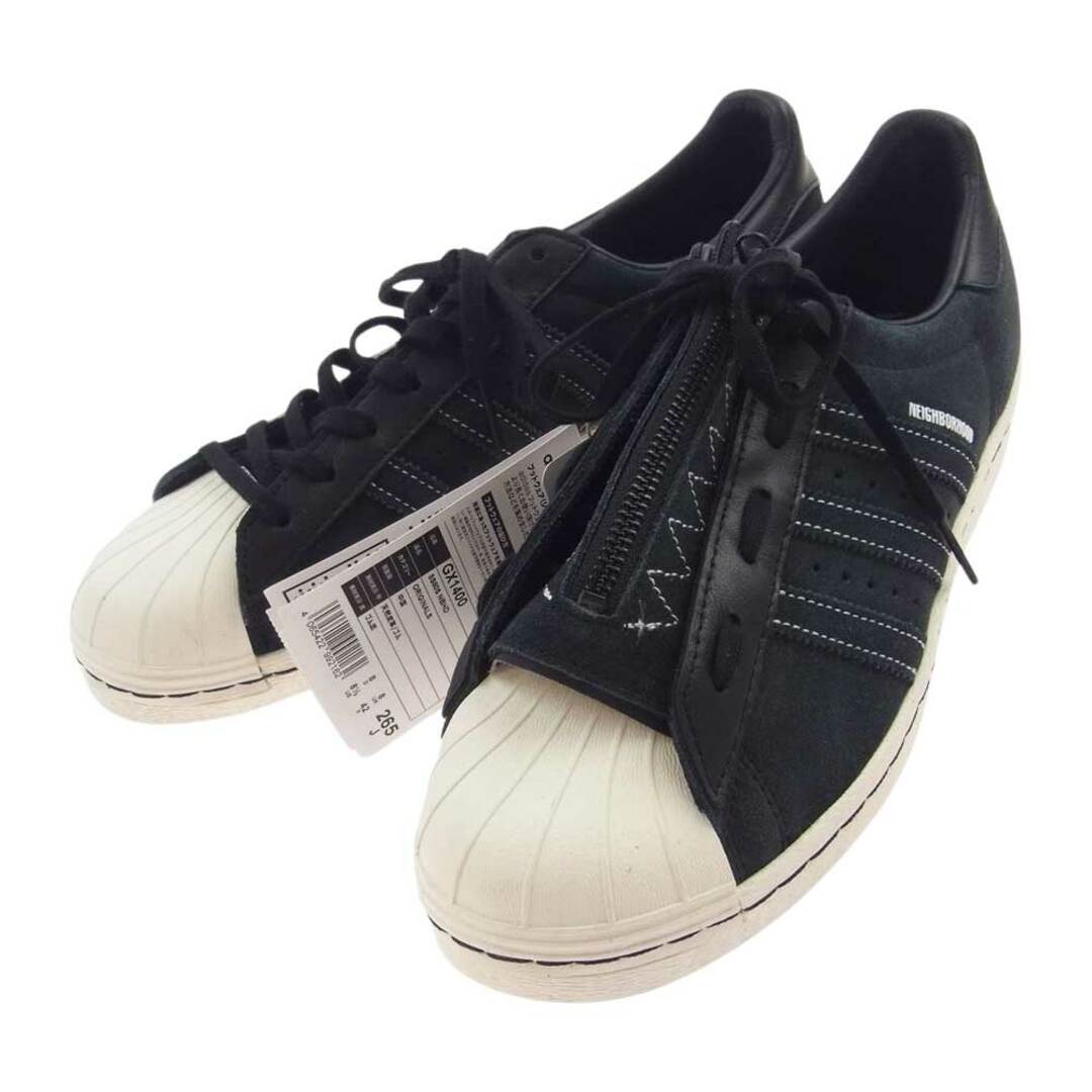 NEIGHBORHOOD(ネイバーフッド)のNEIGHBORHOOD ネイバーフッド スニーカー × adidas アディダス 779001 SUPERSTAR スーパースター 80S BLACK & GARGO ブラック カーゴ スニーカー ブラック系 26.5【極上美品】【中古】 メンズの靴/シューズ(スニーカー)の商品写真