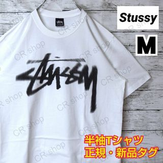 ステューシー(STUSSY)の【ステューシー】正規・新品タグ　DIZZYロゴ　ホワイト　M　Tシャツ(Tシャツ/カットソー(半袖/袖なし))