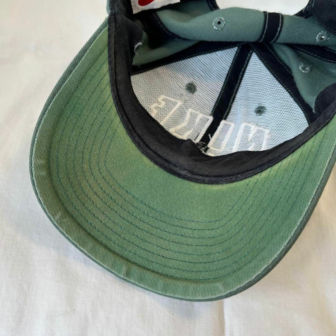 NIKE(ナイキ)のNIKE ナイキ キャップ ロゴ刺繍 90s ヴィンテージ 緑 青 8247 メンズの帽子(キャップ)の商品写真