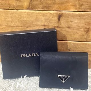 プラダ(PRADA)の正規品 PRADA プラダ ポコノ ナイロン　二つ折り財布　三角プレート 化粧箱(財布)