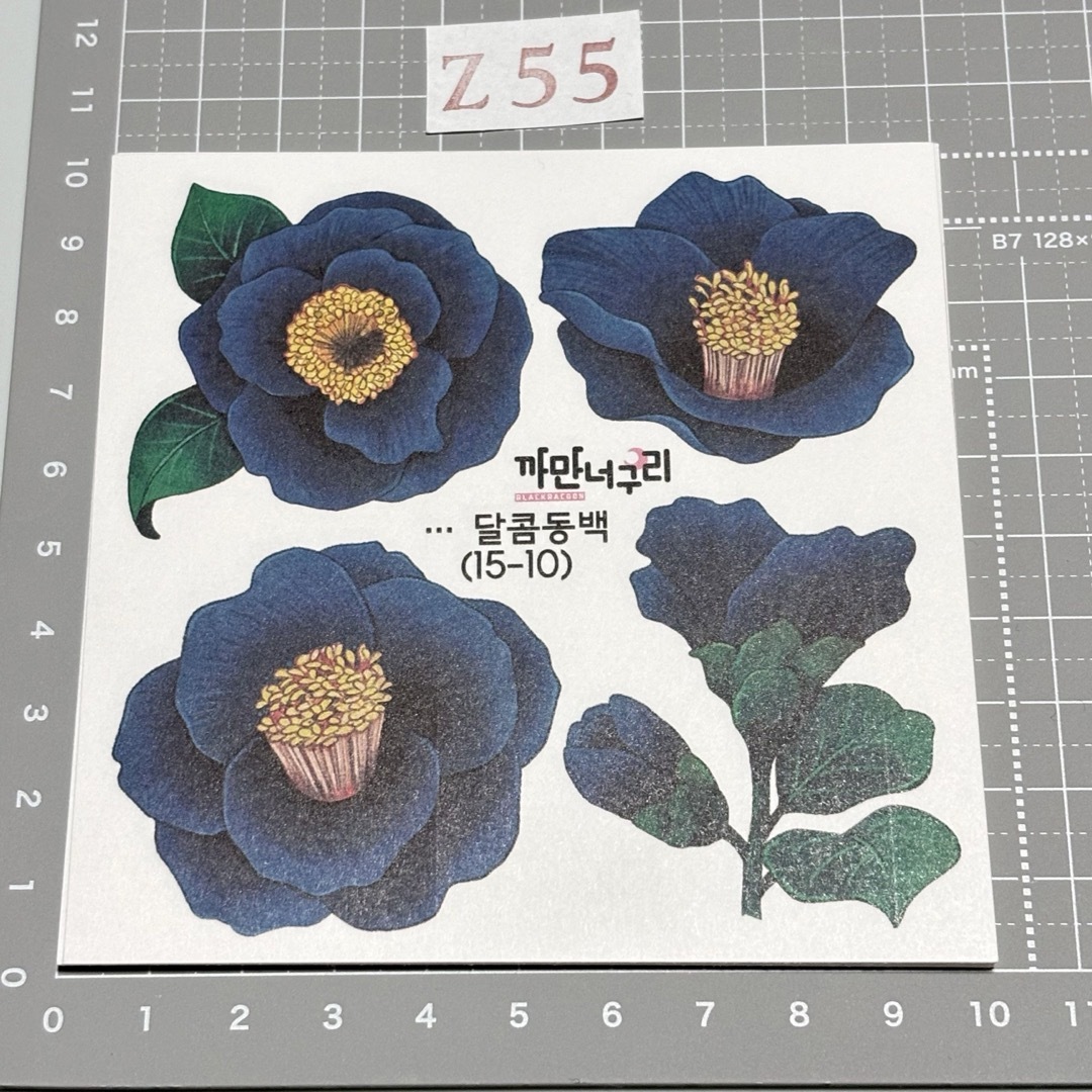 【海外ステッカーZ55】黒いたぬき様　装飾ステッカー　韓国作家　海外作家 エンタメ/ホビーのコレクション(印刷物)の商品写真