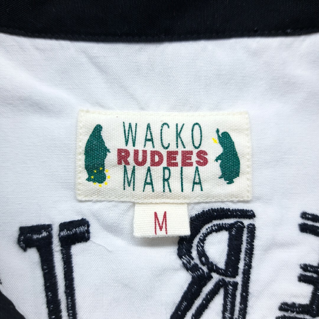 WACKO MARIA(ワコマリア)の【美品】WACKOMARIA ボーリングシャツ スカル レーヨン 白×黒 M メンズのトップス(シャツ)の商品写真