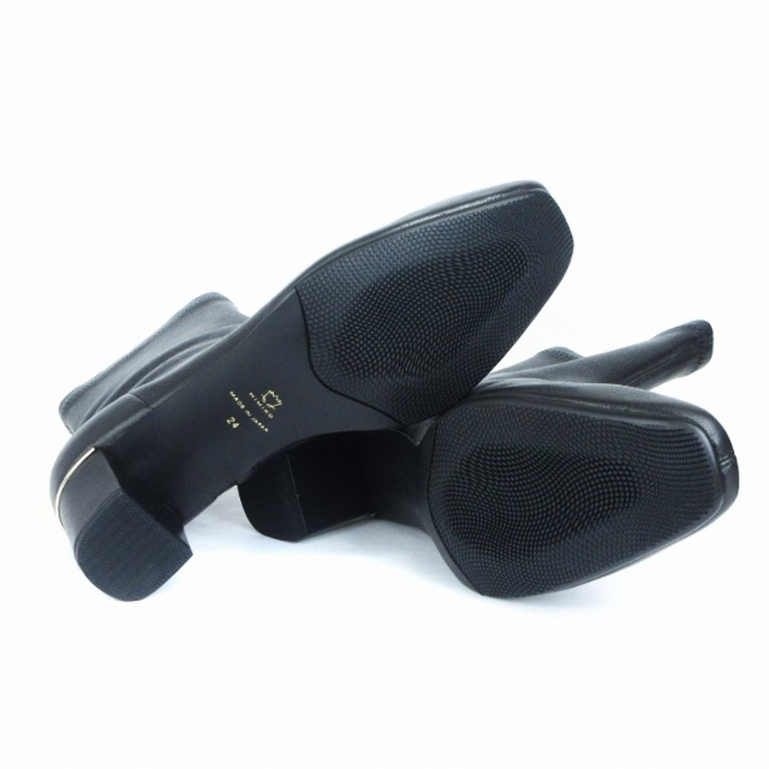 卑弥呼(ヒミコ)のヒミコ 美品 ショートブーツ ヒール レザー 黒 ブラック 24cm ■SM1 レディースの靴/シューズ(ブーツ)の商品写真
