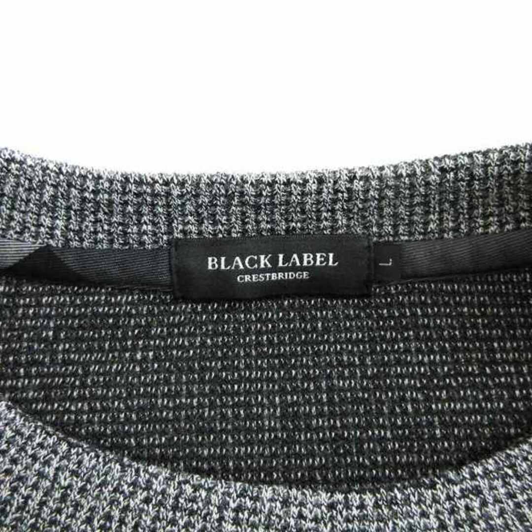 BLACK LABEL CRESTBRIDGE(ブラックレーベルクレストブリッジ)のブラックレーベルクレストブリッジ ニットトレーナー チェック グレー L■SM メンズのトップス(スウェット)の商品写真