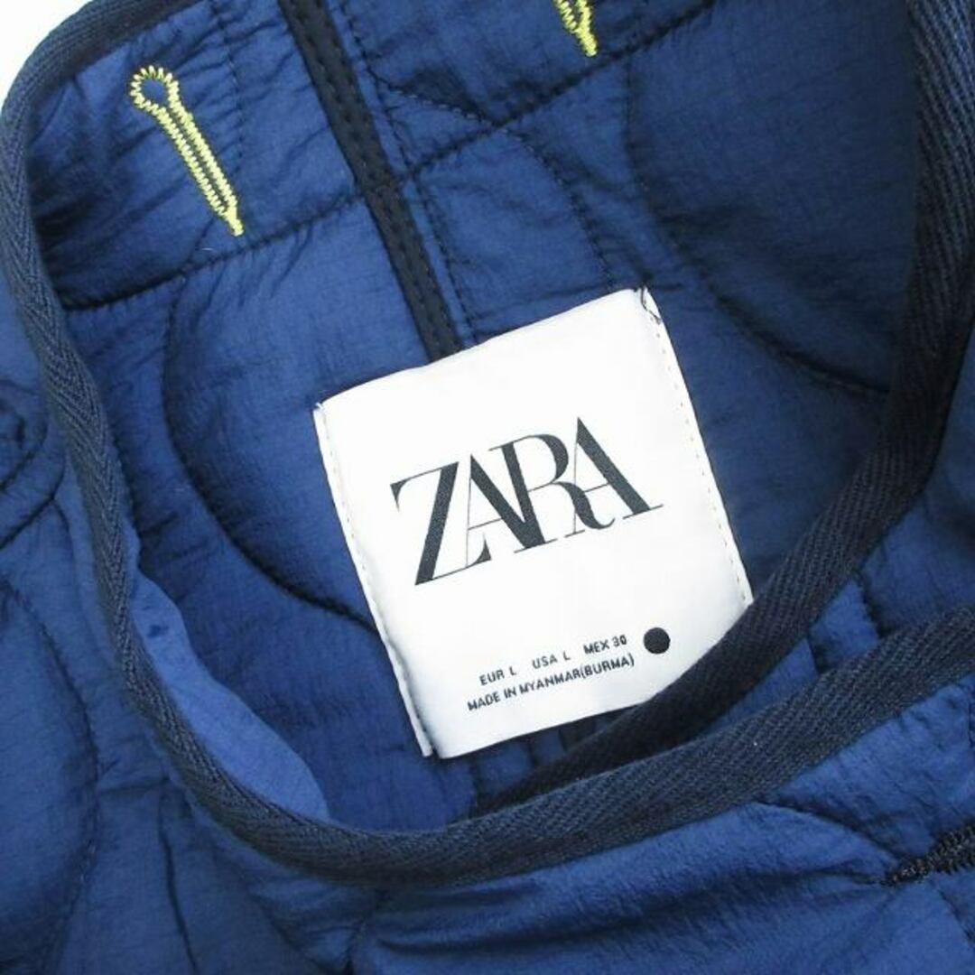 ZARA(ザラ)のザラ 美品 中綿ジャケット キルティング ブラック ネイビー L ■SM1 レディースのジャケット/アウター(ブルゾン)の商品写真