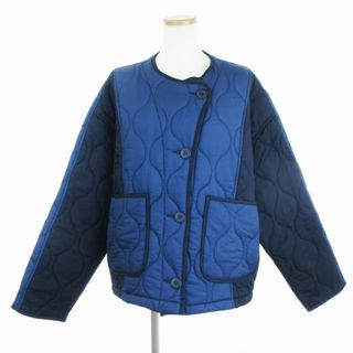 ザラ(ZARA)のザラ 美品 中綿ジャケット キルティング ブラック ネイビー L ■SM1(ブルゾン)