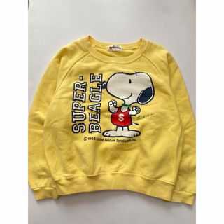 ファミリア(familiar)のスヌーピー　ファミリア　スウェット　黄色　ヴィンテージ　レトロ　120(Tシャツ/カットソー)