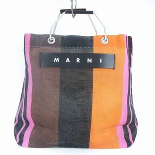 マルニ(Marni)のマルニ フラワーカフェ トートバッグ ストライプ マルチカラー 鞄 ■SM1(トートバッグ)