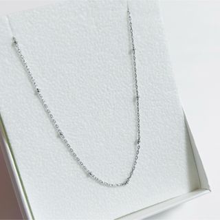 シルバー925 グリッター　チェーン　ネックレス　ブルーム　パティエラ　L&co(ネックレス)