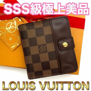 ルイヴィトン(LOUIS VUITTON)の ルイヴィトン ダミエ コンパクトジップ 二つ折り財布 　D95(財布)