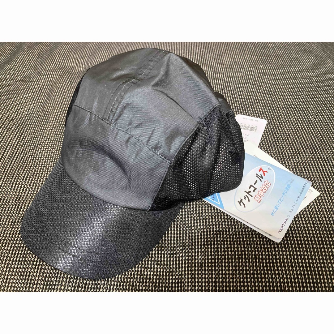 新品★夏の熱中対策　メッシュキャップ　ブラック黒★UV 遮熱　遮光 メンズの帽子(キャップ)の商品写真