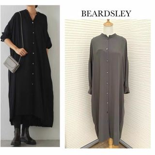 ビアズリー(BEARDSLEY)の人気♡ビアズリー beardsley＊後ろプリーツシャツワンピース　ロング(ロングワンピース/マキシワンピース)