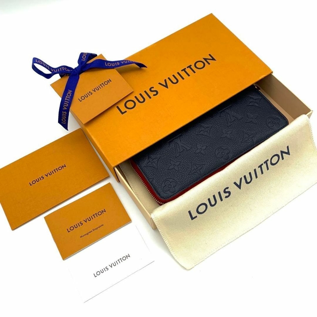 LOUIS VUITTON(ルイヴィトン)のルイヴィトン モノグラム  クレマンス アンプラント　ネイビー　長財布　E12 レディースのファッション小物(財布)の商品写真