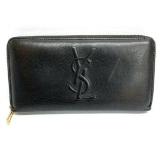 イヴサンローラン(Yves Saint Laurent)の★YVES SAINT LAURENT イヴサンローランリヴゴーシュ 352907 YSLロゴ ラウンドファスナー 長財布 ブラック(長財布)