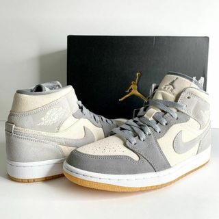 ジョーダン(Jordan Brand（NIKE）)のNIKE エアジョーダン1ミッド SE ココナッツミルク/パーティクル グレー(スニーカー)