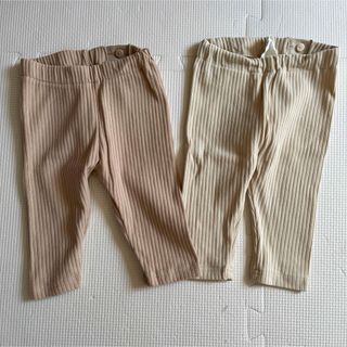 エイチアンドエム(H&M)の2枚セット／H&M オーガニックコットンパンツ　3M(パンツ)