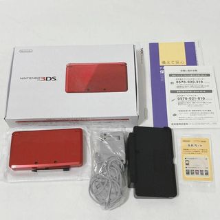 ニンテンドー3DS(ニンテンドー3DS)の【超美品！ほぼ未使用品】ニンテンドー3DS メタリックレッド(携帯用ゲーム機本体)