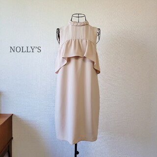 NOLLEY'S - ノーリーズ ノースリーブワンピース Iライン ピンク 日本製 結婚式 38(M)