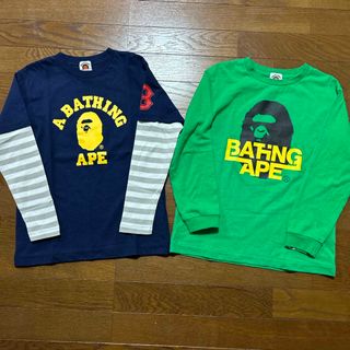 アベイシングエイプ(A BATHING APE)のA BATHING APE BAPE KIDS ロンT 2点セット 140(Tシャツ/カットソー)