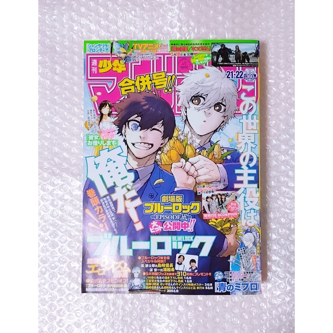 週刊少年マガジン 2024年 5/15号 21･22合併号① ブルーロック エンタメ/ホビーの雑誌(アート/エンタメ/ホビー)の商品写真