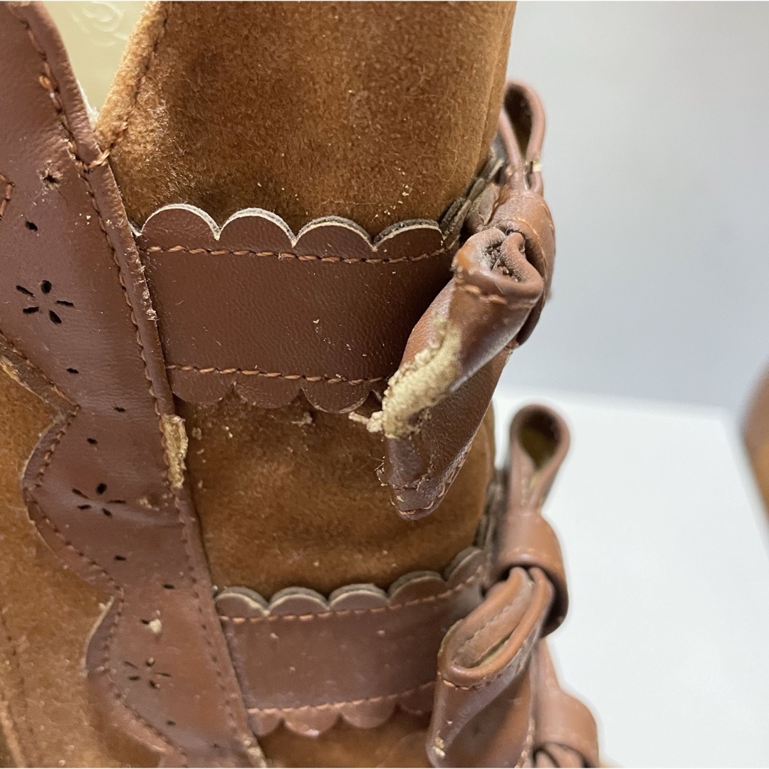LIZ LISA(リズリサ)のリズリサ  リボン付きブーツ　Lサイズ　内側ファスナー開き レディースの靴/シューズ(ブーツ)の商品写真