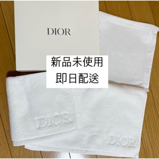 Christian Dior - 新品　ディオール　ノベルティ　フェイスタオル　ハンドタオル　巾着