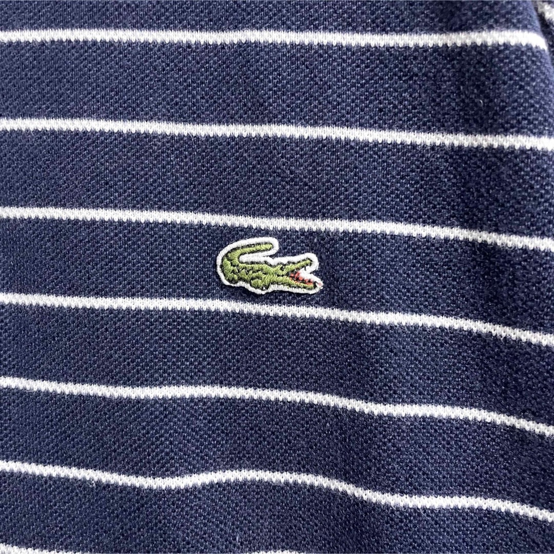 LACOSTE(ラコステ)のLACOSTE ラコステ　半袖ポロシャツ　ボーダー　メンズ4 Lサイズ相当 メンズのトップス(ポロシャツ)の商品写真