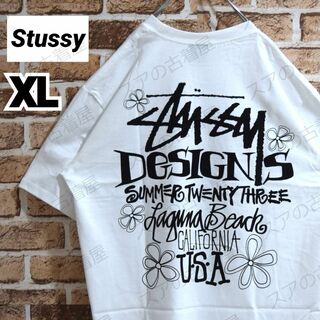 《ステューシー》正規・新品タグ　LBバックデザイン　白　XL　Tシャツ