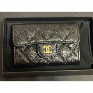 シャネル(CHANEL)のCHANEL シャネル　ミニ財布　カードケース　名刺入　ココマーク　ブラック　黒(財布)