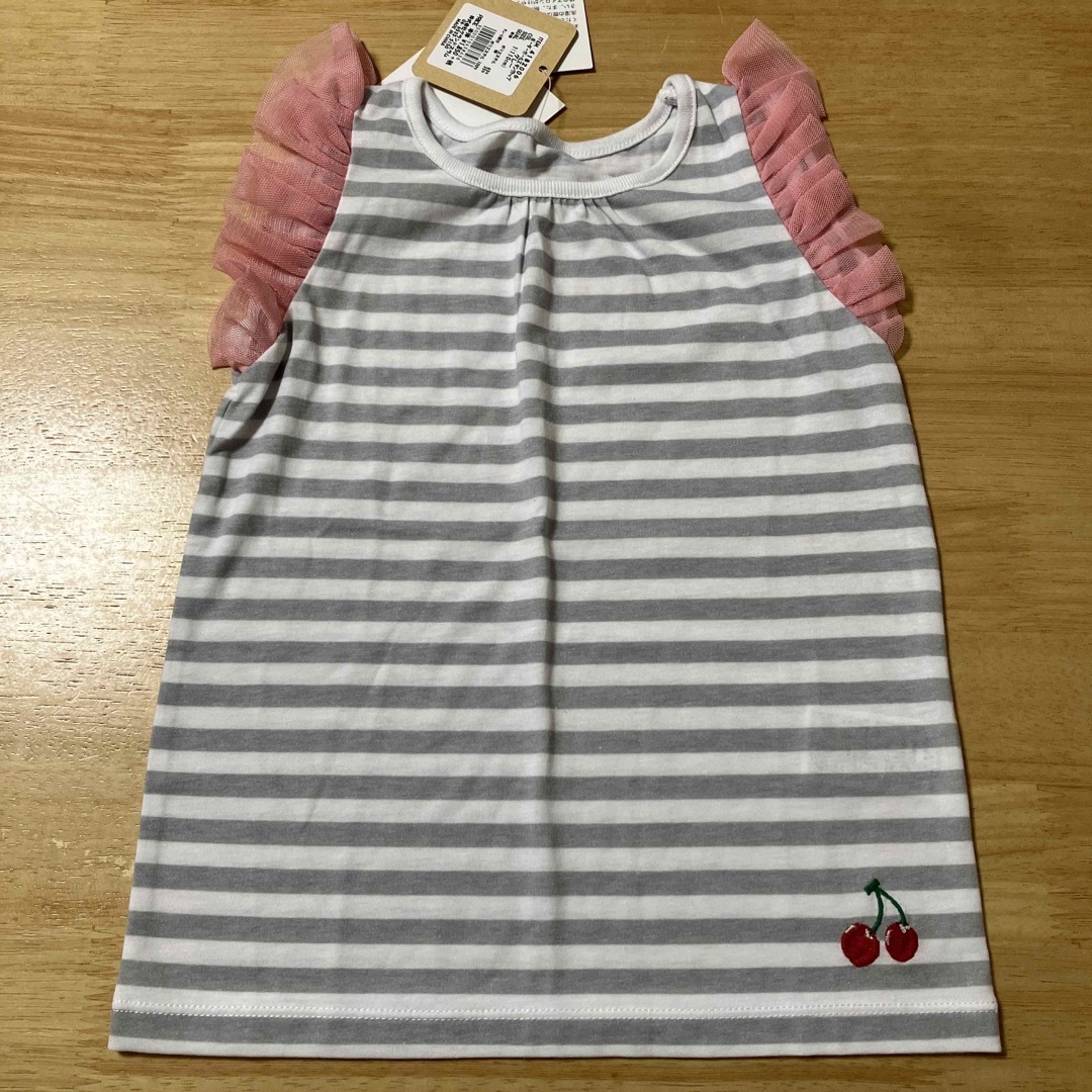 STORIES(ストーリーズ)の2点セット　stories  ボーダーレースタンクトップ　チュニック　110 キッズ/ベビー/マタニティのキッズ服女の子用(90cm~)(Tシャツ/カットソー)の商品写真