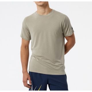 ニューバランス(New Balance)のニューバランス　Tシャツ  ドライ ショートスリーブTシャツ　ベージュ　Mサイズ(Tシャツ/カットソー(半袖/袖なし))