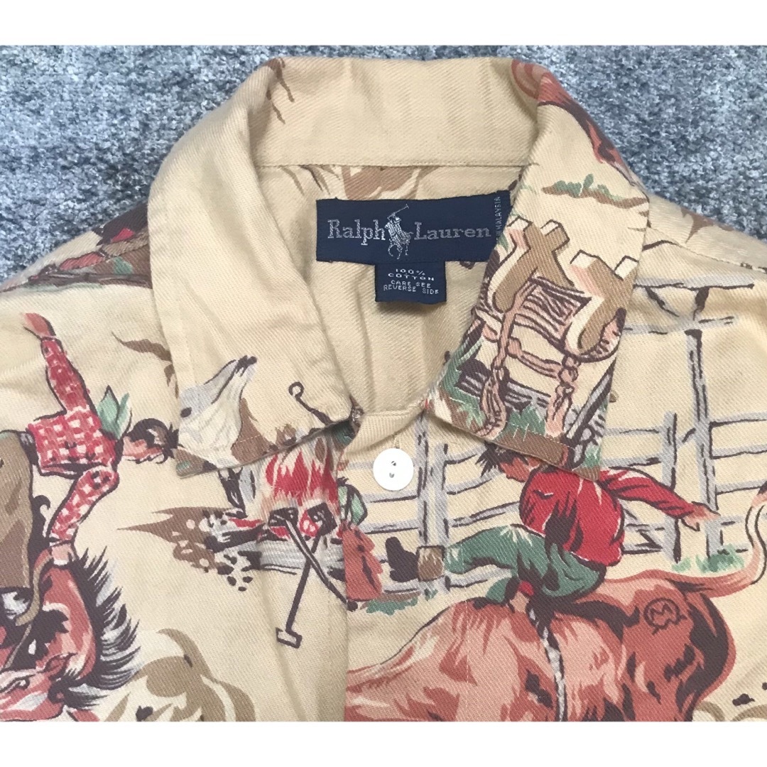 Ralph Lauren(ラルフローレン)の最高のロデオ柄 90's vintage Ralph Lauren ネルシャツ レディースのトップス(シャツ/ブラウス(長袖/七分))の商品写真