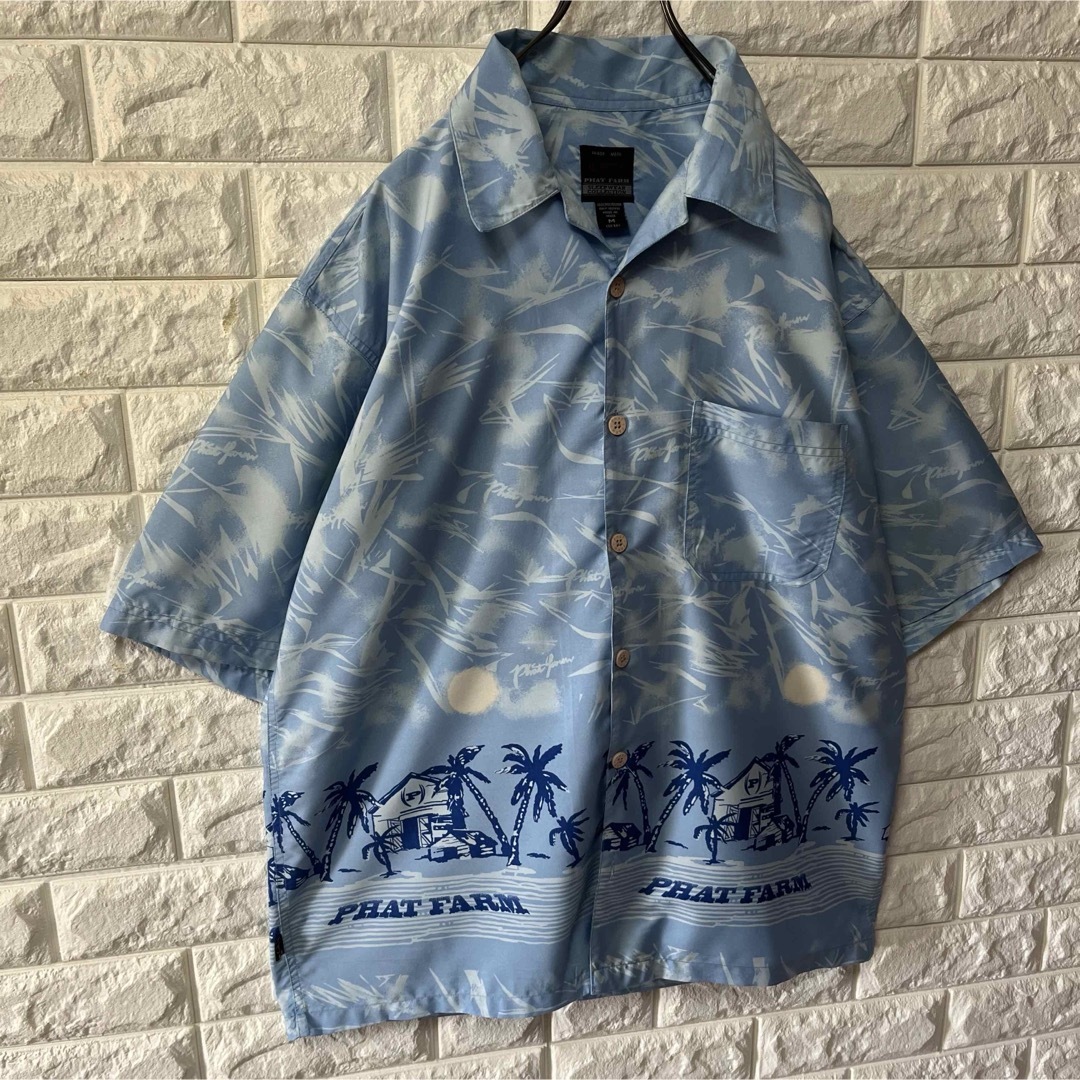 PHATFARM(ファットファーム)の【PHAT FARM】ファットファーム S/S アロハシャツ 90s B系 メンズのトップス(シャツ)の商品写真