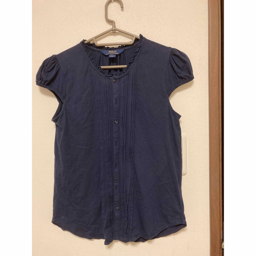 POLO RALPH LAUREN(ポロラルフローレン)のpolo ralph lauren 紺色　size XL シャツ キッズ/ベビー/マタニティのキッズ服女の子用(90cm~)(Tシャツ/カットソー)の商品写真