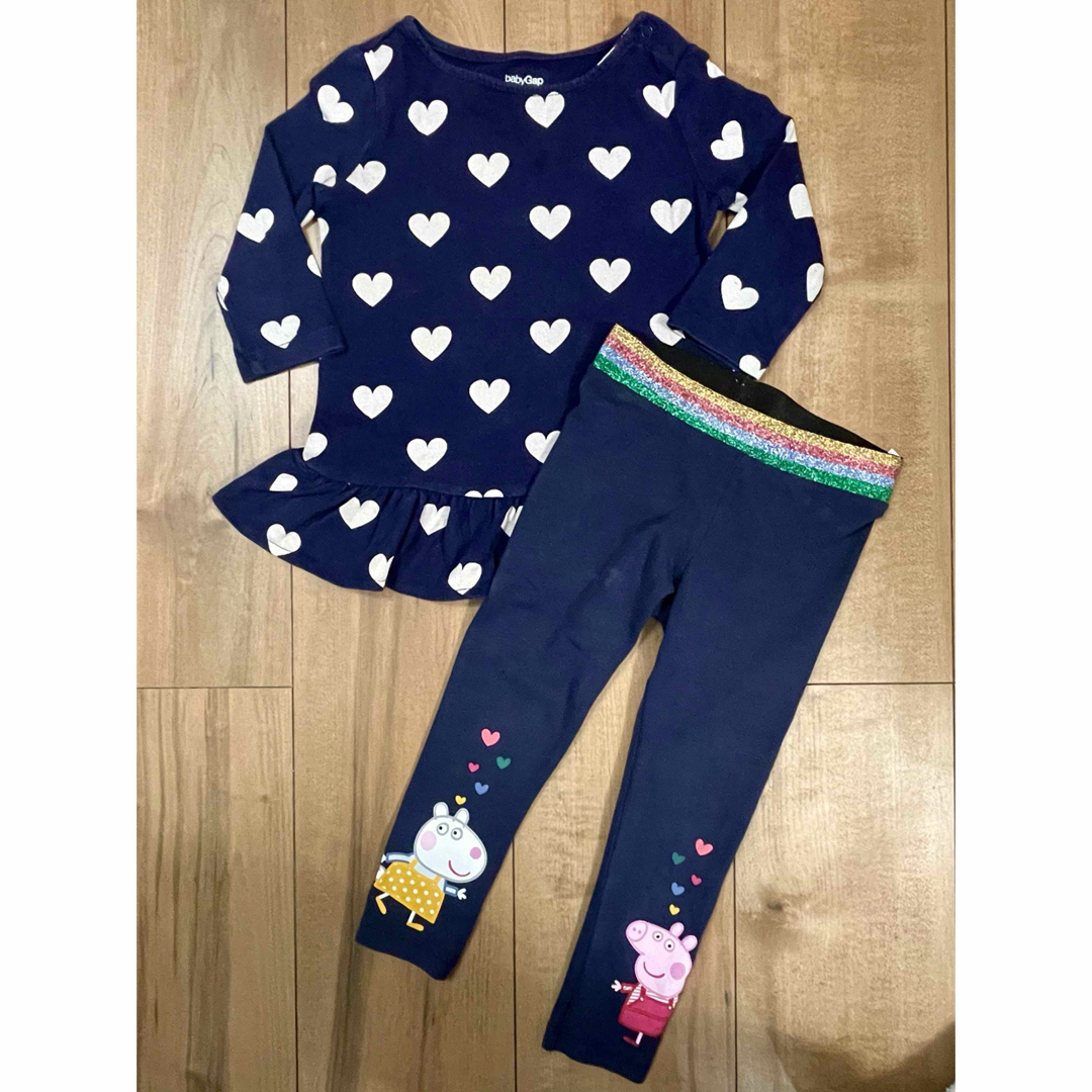 H&M(エイチアンドエム)の⭐️baby Gap チュニック＆ H&M レギンス／90 キッズ/ベビー/マタニティのキッズ服女の子用(90cm~)(Tシャツ/カットソー)の商品写真