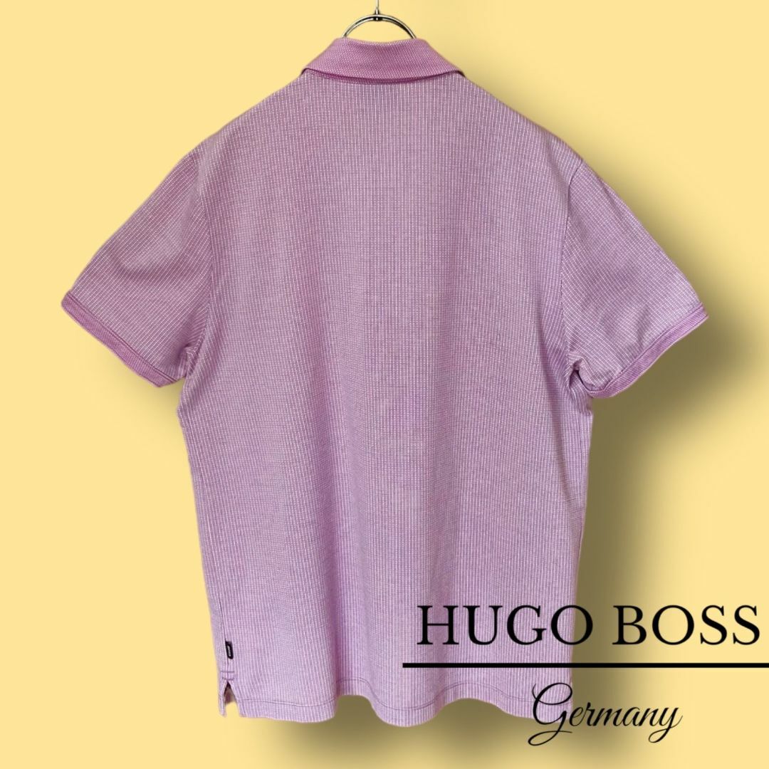 HUGO BOSS(ヒューゴボス)の【ヒューゴボス】ポロシャツ 半袖 XL パープル 春夏 休日 リラックス メンズ メンズのトップス(ポロシャツ)の商品写真