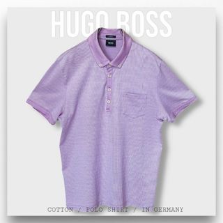 HUGO BOSS - 【ヒューゴボス】ポロシャツ 半袖 XL パープル 春夏 休日 リラックス メンズ