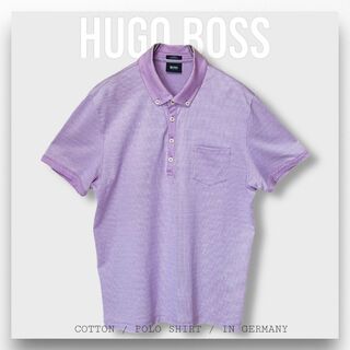 ヒューゴボス(HUGO BOSS)の【ヒューゴボス】ポロシャツ 半袖 XL パープル 春夏 休日 リラックス メンズ(ポロシャツ)