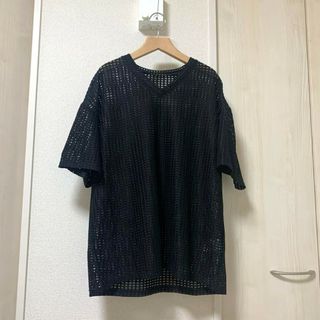 新品★未使用 Dazy メッシュ カットソー Tシャツ ブラック Lサイズ(シャツ/ブラウス(長袖/七分))