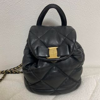 サルヴァトーレフェラガモ(Salvatore Ferragamo)の【箱•保存袋有】フェラガモ　キルティング　ミニリュック(リュック/バックパック)