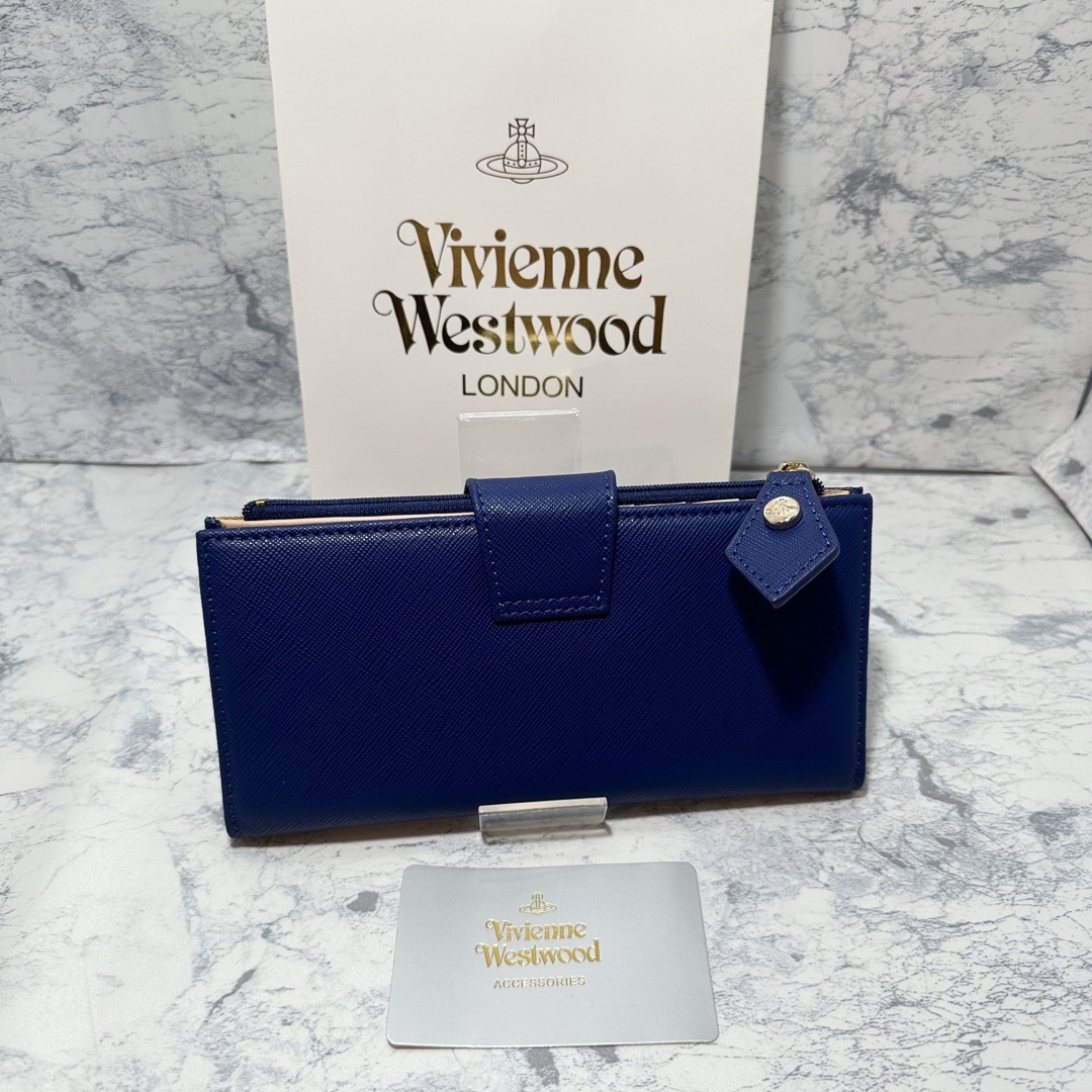 Vivienne Westwood(ヴィヴィアンウエストウッド)の【おすすめ‼︎】Vivienne Westwood 札入れ財布　ブルー レディースのファッション小物(財布)の商品写真