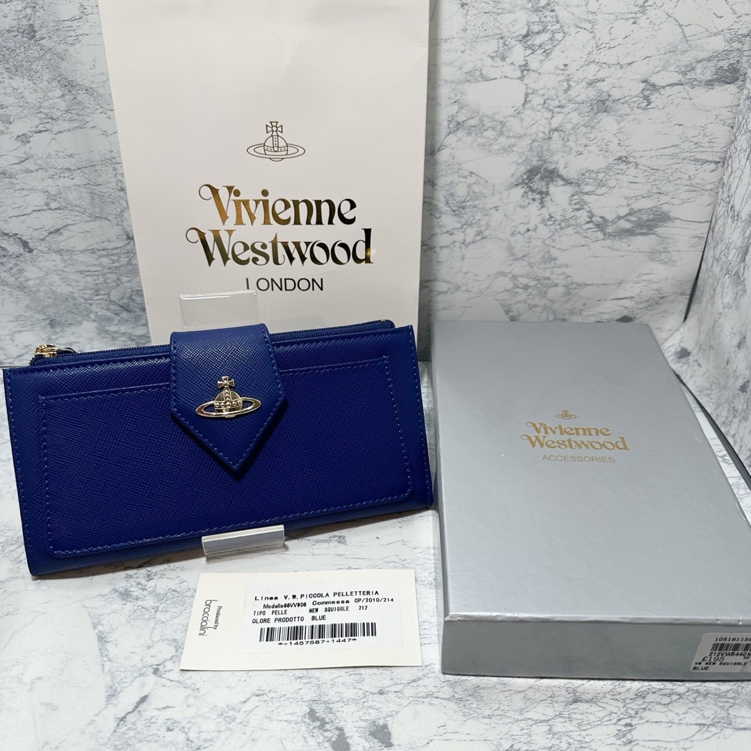 Vivienne Westwood(ヴィヴィアンウエストウッド)の【おすすめ‼︎】Vivienne Westwood 札入れ財布　ブルー レディースのファッション小物(財布)の商品写真