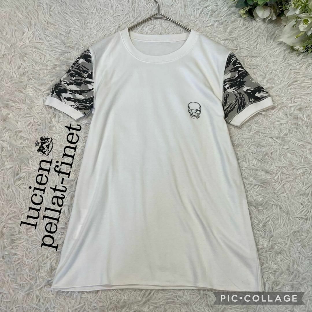 Lucien pellat-finet(ルシアンペラフィネ)の【美品】ルシアンペラフィネ★ドクロTシャツ★Mサイズ レディースのトップス(Tシャツ(半袖/袖なし))の商品写真