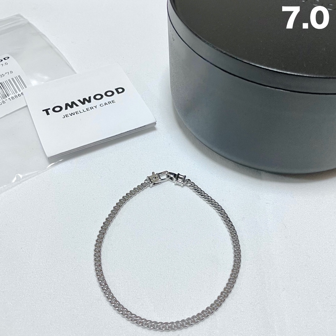 TOM WOOD(トムウッド)の新品 7.0 TOMWOOD M カーブチェーン ブレスレット 銀 6090 メンズのアクセサリー(ブレスレット)の商品写真