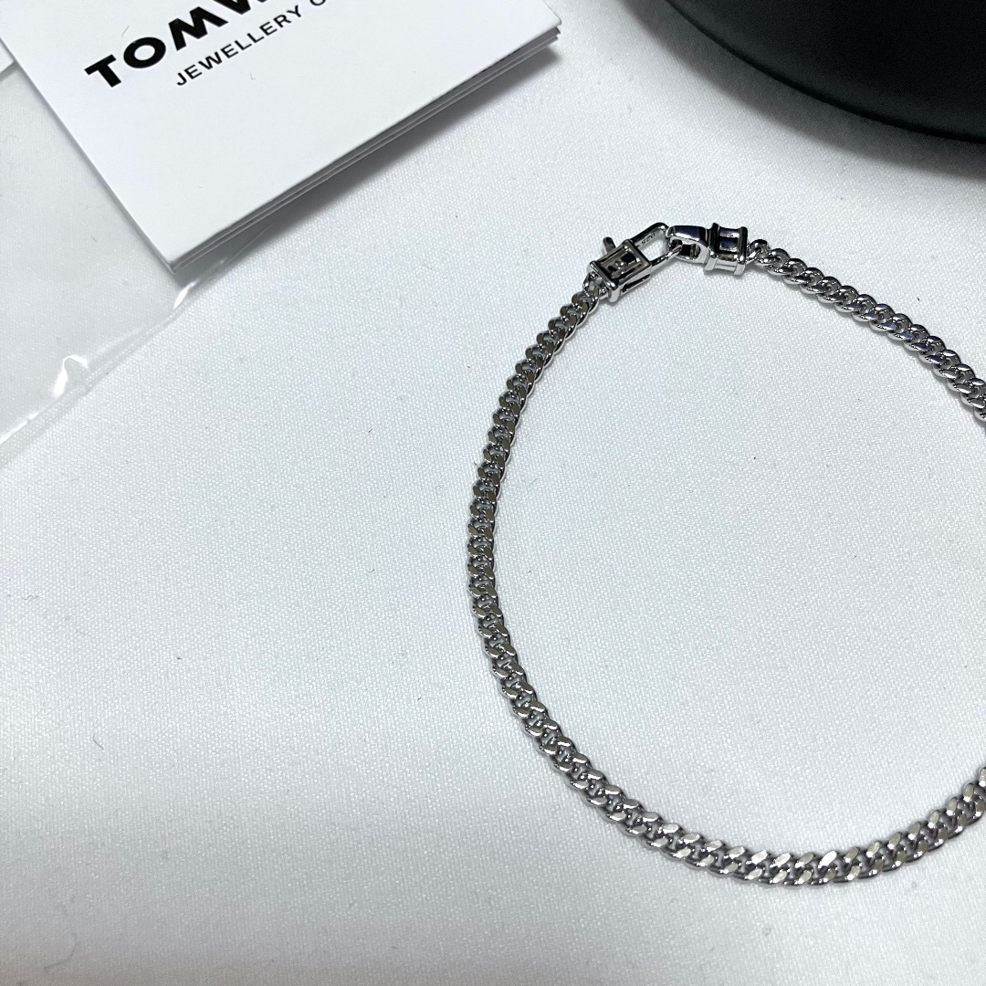 TOM WOOD(トムウッド)の新品 7.0 TOMWOOD M カーブチェーン ブレスレット 銀 6090 メンズのアクセサリー(ブレスレット)の商品写真