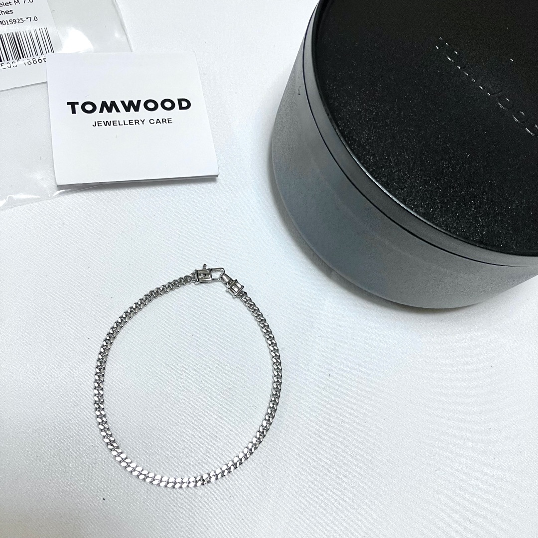 TOM WOOD(トムウッド)の新品 7.0 TOMWOOD M カーブチェーン ブレスレット 銀 6090 メンズのアクセサリー(ブレスレット)の商品写真